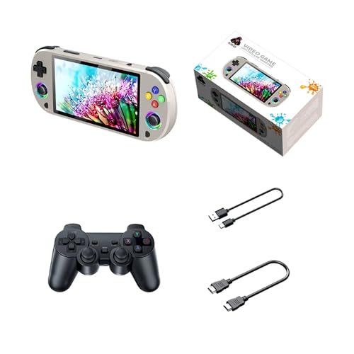 Genérico Consola retro portátil, luz RGB en los joystick, 64g, más de 20,000 juegos, salida HDMI para conectar a monitor, mando incluido. COLOR NEGRO.