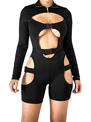 Women´s Black Y2K Streetwear Romper Cover