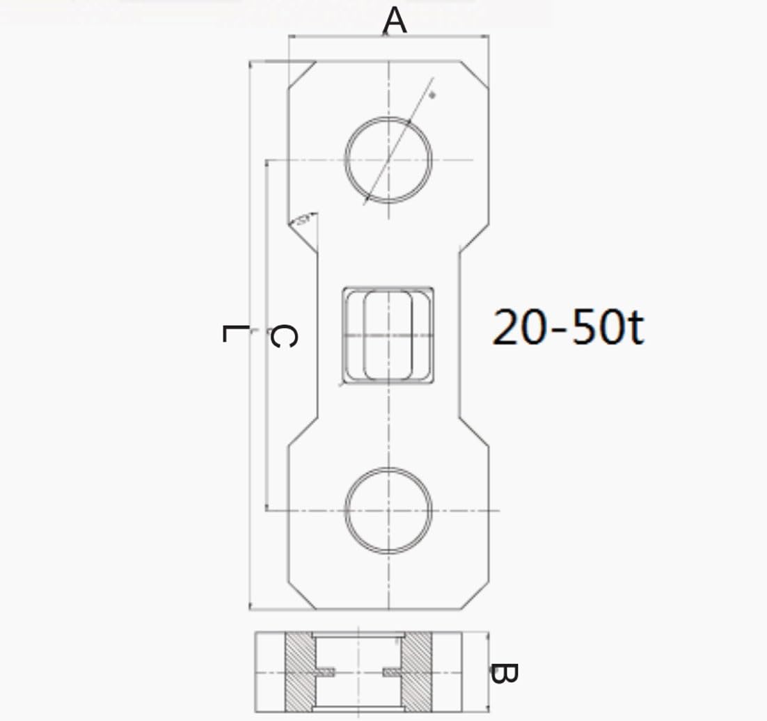20T/44000lbs Tension Dynamometer Crane Scale for Measure Cable/Rope Tension Forces Weighing Digital Hanging Scale 20000kg