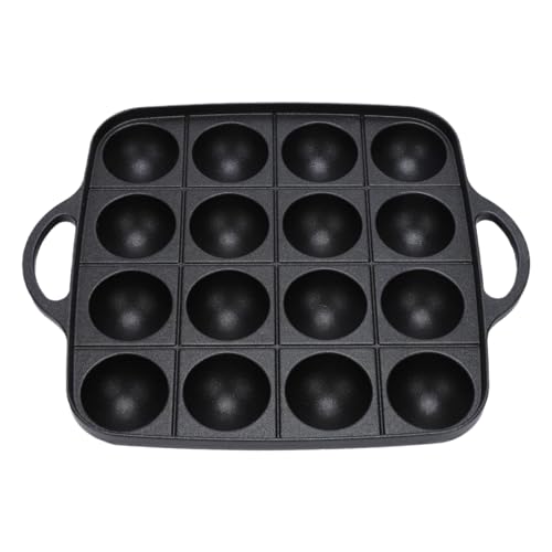 Parrilla antiadherente de 16 agujeros, placa de cocina de aluminio, pulpos, panqueques, utensilios de cocina, bandeja para hornear, pulpos duraderos, para hacer panqueques