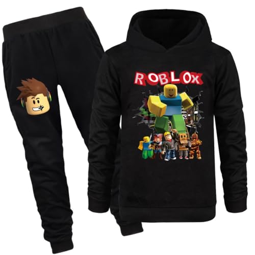 Pull jeu dessin animé et pantalon pour enfant résistant aux jeux extérieurs 5-12 ans