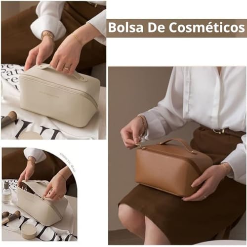 Bolsa de cosméticos de viagem de grande capacidade, organizador de necessaire de viagem resistente à