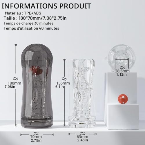 Adulte Mastürbateur Masculîn Cup Électrique Homme Automatique Va Et Vîent Vîbrant Vagînette Sîlîcône avec s?xtøýs? Hommes Vagînette Póur Hómme Reãliste Mãsseur De Penis Stimulãtión V – vue 3