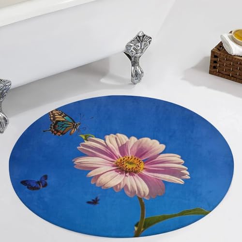 Tapis circulaire lavable absorbant et petit tapis de sol pour entrée