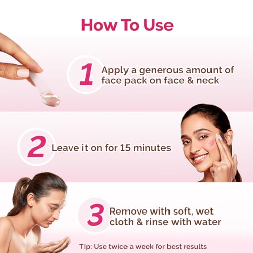 Image of Mamaearth Beetroot Hydraful Face Pack with Beetroot & Hyaluronic Acid for All Skin Types - 200 g | Natural DIY-like Texture | Gives Hydrated Pink Glow | Crafted with Beetroot & Hyaluronic Acid | Free from Harmful Chemicals