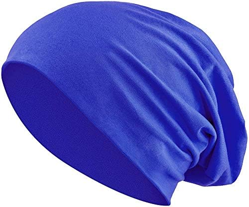 Balinco Jersey-Baumwolle Beanie für Herren & Damen – Unisex Weiche Stretch-Strickmütze, Leichte Ganzjahres Kopfbedeckung, Bequeme Alltags-Outdoor-Mütze, Pflegeleicht, Einheitsgröße (Royal Blue)