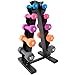 WF Athletic Supply Dumbbell Set with Storage Rack (56lb Neoprene Dumbbell Set)