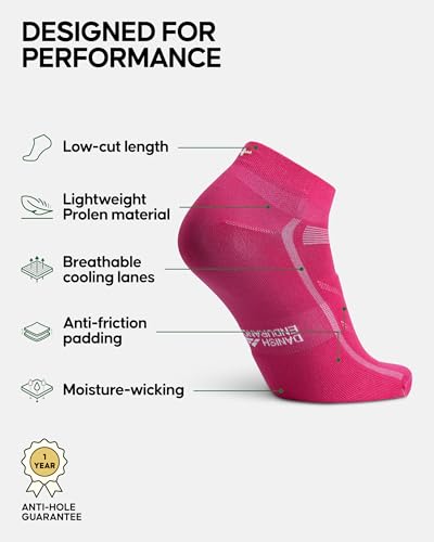 Image of DANISH ENDURANCE Low-Cut Cycling Socks, Fast-Dry, Men & Women, 3-Pack | Low-Cut Cycling Socks, Fast-Dry & Cushioned Fit for Road Cycling, MTB & Summer Rides, Unisex
