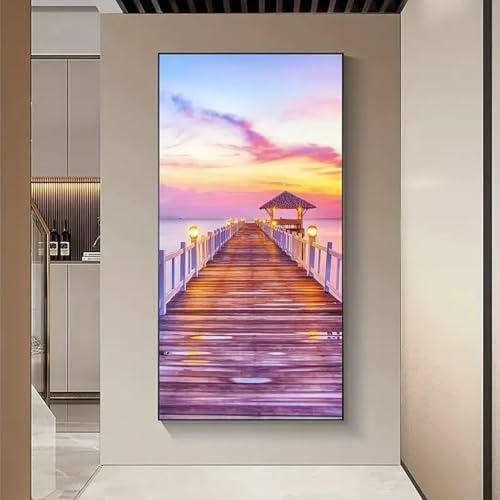 Toile de mer moderne : une impression grand format 75x150 cm pour illuminer un couloir sombre