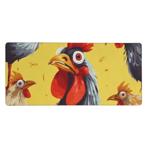 Tapis de souris long XXL antidérapant avec bords cousus