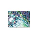 Custom Peacock Feather Canvas Print 16