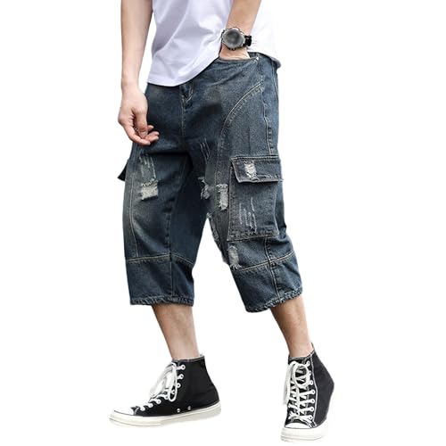 Short cargo 3/4 en denim parfait pour vos sorties urbaines de l'été