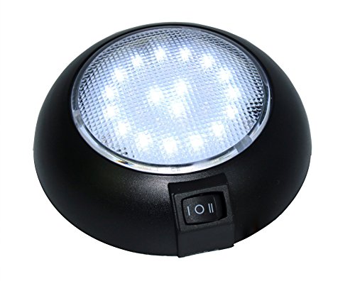 LED Dome Light - 4.5" High Power White & Red LED Downlight - 12 Volt - Fixed Mount - for Home, Auto, Truck, RV, Boat and Aircraft