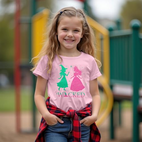 Girl Musical Shirt Magical Witch and Princess T Shirts Glitter Sparkle Pink Green Tees Movie Short Sleeve Tops3