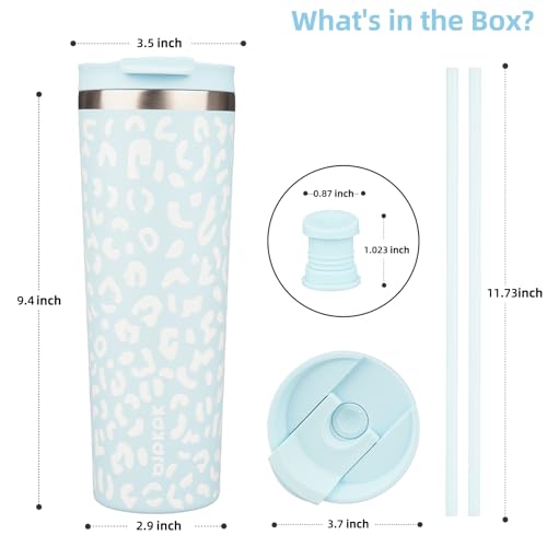 Image of BJPKPK 30 oz Coffee Tumbler with Straw, Insulated Stainless Steel Cup
