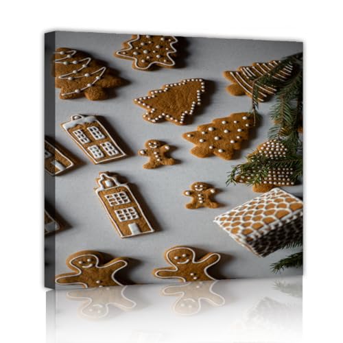Idée Cadeau Vacances Cuisine Toile Noël 55x55cm CHERHERART