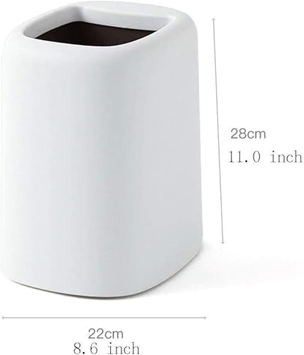 Miniatura 2 de Botes de basura de 2.1 galones de capacidad, cubo de basura de doble capa con apertura geométrica, para el hogar, dormitorio, cocina, (color gris)