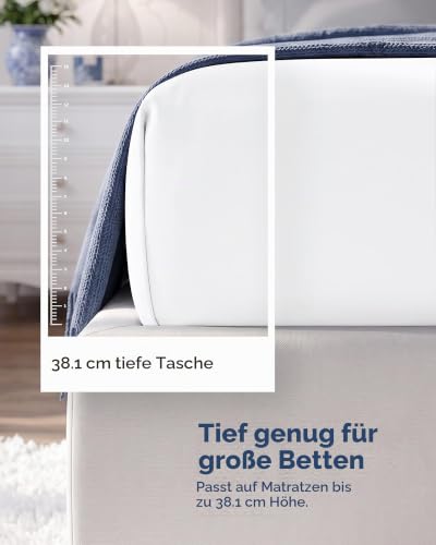 Utopia Bedding Spannbettlaken für King-Size-Bett, weiche gebürstete Mikrofaser, Tiefe Taschen, schrumpft und lichtbeständig, pflegeleicht… – Ansicht 2