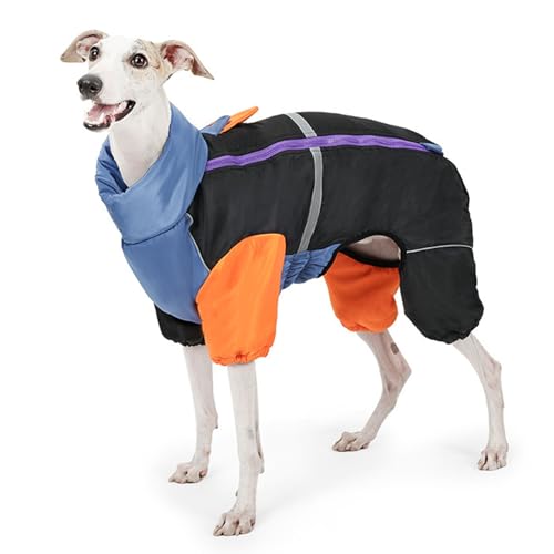 Abrigo de invierno para perro de 4 patas y chaqueta acolchada térmica ajustable 4