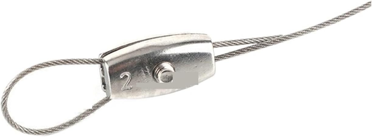 10PCS Marine Grade Stainless Steel 316 Wire Rope Clamp Egg Clip Fit Bolts Buckle for 2 3 4 5 6mm Cable(For 6mm wire)