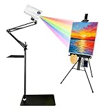 Portable LED Art Projector with Stand for Tracing Drawing and Painting, Projects Images on Walls and Canvas, Compatible with iOS and Android Devices