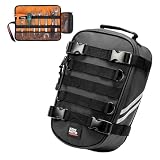 KEMIMOTO PVC Motorcycle Tail Bag with Tool Roll Fender Bag Quick Release 6L