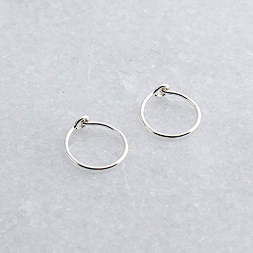 Fashion Art Jewelry 8.5Mm 22 Ga Sterling Silver Hoop Earrings Cartilage Septum Ear Helix Tragus Piercing (8.5Mm | 22 Ga | Sterling Silver | Smooth) #TOP4