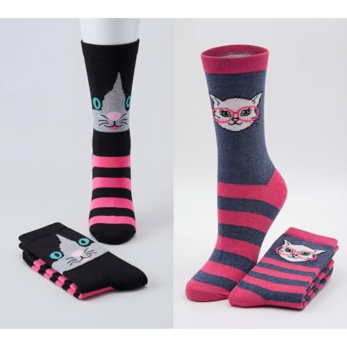 Image of Tipi Toe Women's Fun Patterned Dress Socks, 12-Pack Lightweight Colorful Crew Socks, Casual Novelty Assorted Designs