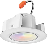 Vista 6 de Juno RB4AC RGBW MW L/SKTWHIP M6 RetroBasics Connect - Luz de techo LED ajustable de color dinámico, rojo, verde, azul, blanco, blanco mate, 4
