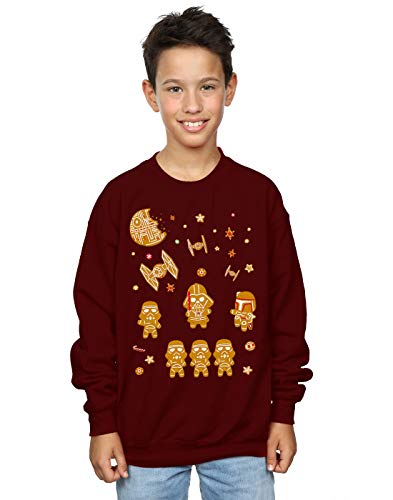 Absolute Cult Star Wars Boys Gingerbread Empire Sweatshirt Burgundy 12-13 years