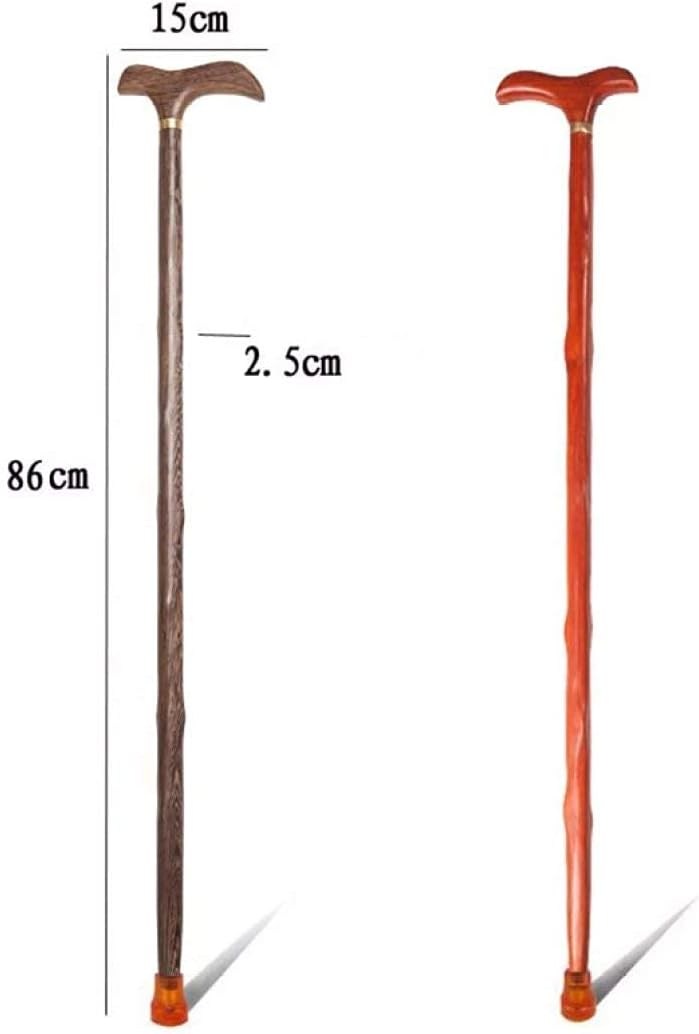 Walking Stick, Wooden Cane Wenge Faucet Crutches Seniors Non Slip Cane Walking Stick for The Elderly Caddy powerfully