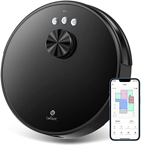 Lefant LS1 Robot Vacuum Cleaner mapping 3200Pa, LDS Navigation SLAM Algorithm Virtual Boundary, Robotic Vacuum Wi-Fi/App/Alexa Control