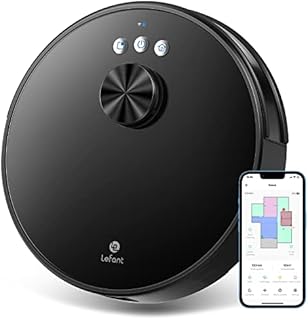 Lefant LS1 Robot Vacuum Cleaner mapping 3200Pa, LDS Navigation SLAM Algorithm Virtual Boundary, Robotic Vacuum Wi-Fi/App/Alexa Control
