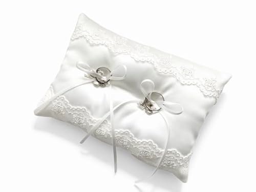 リングピロー 手作りキット grape プラチナカラー 上品レース ウェディングリングピロー DIY 初心者ok 結婚式 ブライダル スパイスオブウエディング（Amazon）
