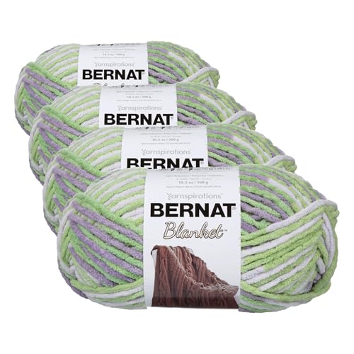 Bernat Blanket Yarn, Lilac Leaf (Pack of 4)