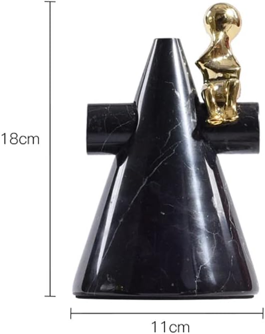 Decorative Marble Base Home Decoration Creative Metal Crafts Living Room Home Decoration Accessories (Color : A, Size : One) (A One)