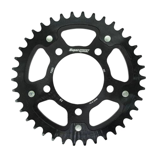 スーパースプロックス(Supersprox) ドリブン スプロケット リア ステルス (STEALTH) アルミ&スチール 38T ブラック RST-7090:38-BLK 社外ホイール対応:MARCHESINI (TYPE-A)、OZ、BST、ROTOB