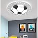 Soccer-Patterned Ceiling Light, Modern Kids Room Decor Chandelier, 20.5
