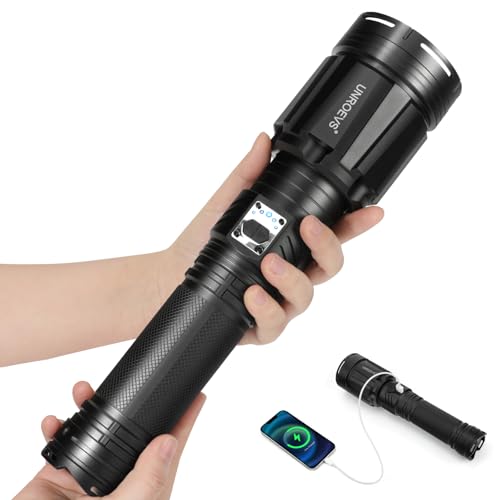 UNROEVS Brightest Flashlight 35000 High Lumens 28000 mAh USB Outpot