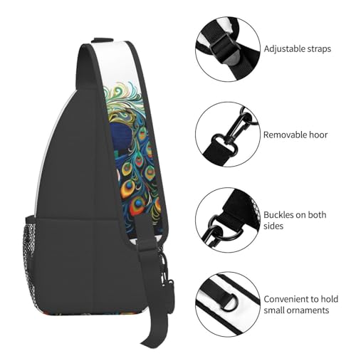 Mochila Pecho Negra Estilo Sling para Senderismo miniatura 4