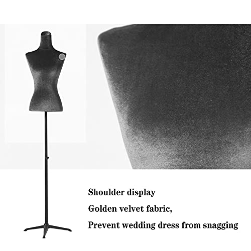 Maniquí de costura regulable con base triangular estable y busto de terciopelo ZRY 6