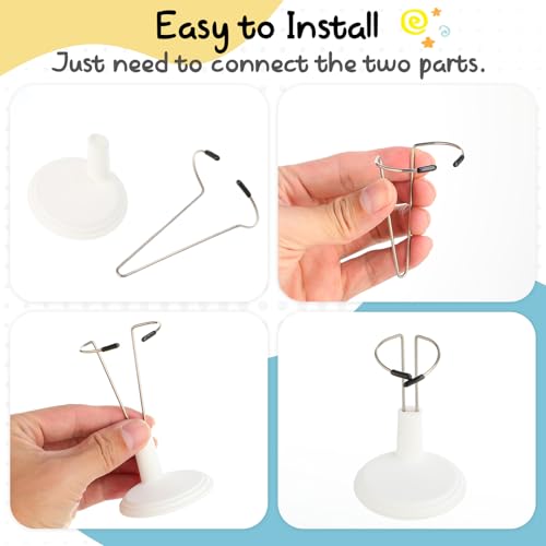 Image of Yaocom 24 Pcs Doll Stand Adjustable Action Figure Display Holder Support for 4-6 Inches Dolls, Creative Storage Stand for Home Shop Birthday Party Favor for Male Female(20 cm,White)