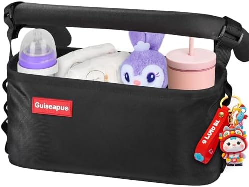 Stroller Caddy with Cup Holder: Non-Slip Stroller Organizer Baby Essentials