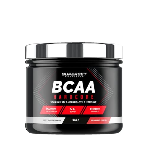 SUPERSET NUTRITION | Bcaa Hardcore (360g) | BCAA | BCAA 2:1:1 effet Pump, Fruits Rouges