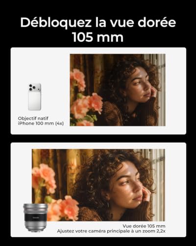 TELESIN Téléobjectif 2X pour iPhone 17 Pro Max, Coque et Pare-Soleil – vue 3