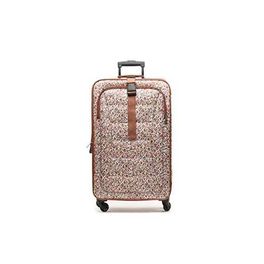 MISAKO CROS Maleta Mediana - Maleta de Viaje - 42X67X23 CM - Beige - Semirrígida