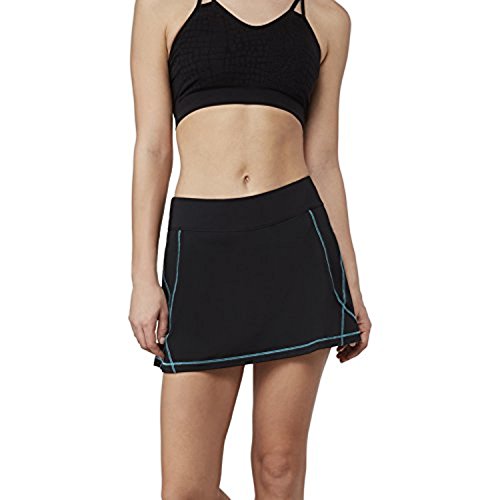 Fila Women's Court Allure Skort (Black/Tabitha Teal, X-Small)