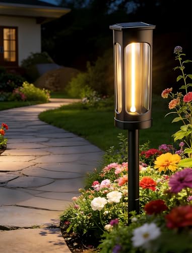 A.bigwhale Luces Solares Exterior Jardín, Lámparas solares para Exteriores, Impermeables Luces LED Solar Luminosas para Caminos Jardines Terrazas Césped y Patios, 1 Pieza