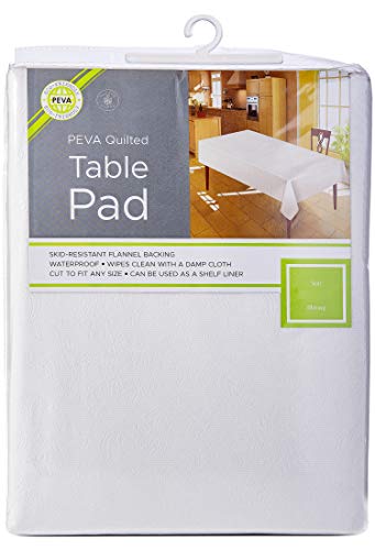 Sultan's Linens Eco-Friendly Peva Table Pad Waterproof Surface with Flannel Backing Floral (104-inch)