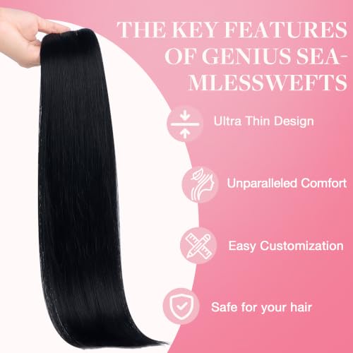 Image of GOO GOO Genius Weft Hair Extensions Human Hair Invisible Blend Flat Weft
